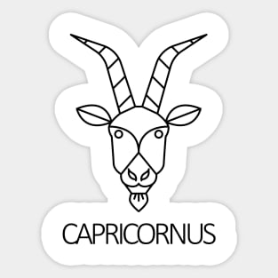 Capricornus Zodiac Sign - Black Sticker